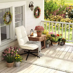 Swivel Accent Chair for Small Spaces, Upholstered, Beige