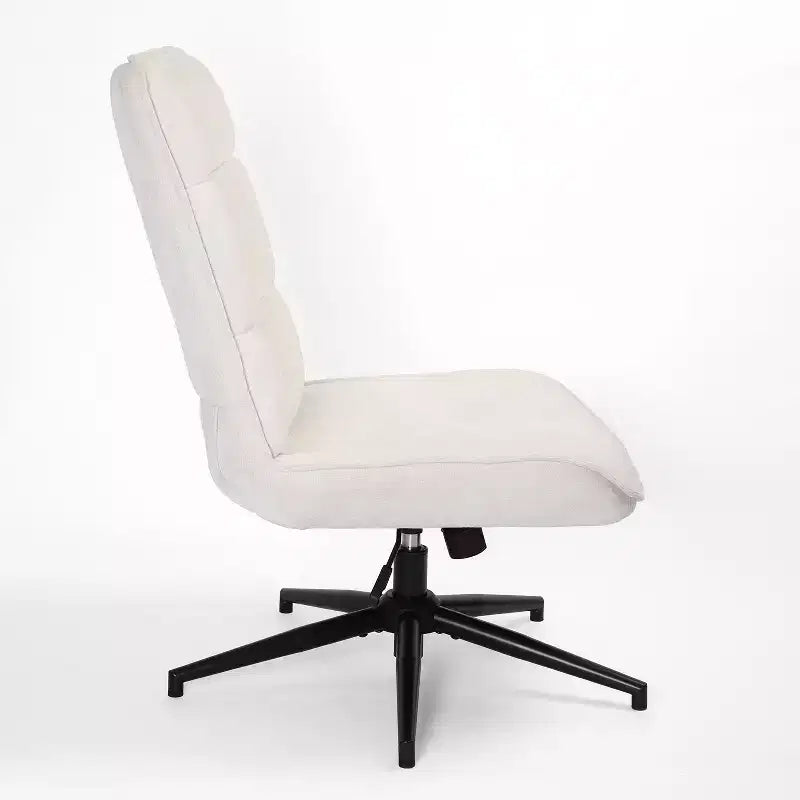 Swivel Accent Chair for Small Spaces, Upholstered, Beige