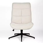 Swivel Accent Chair for Small Spaces, Upholstered, Beige