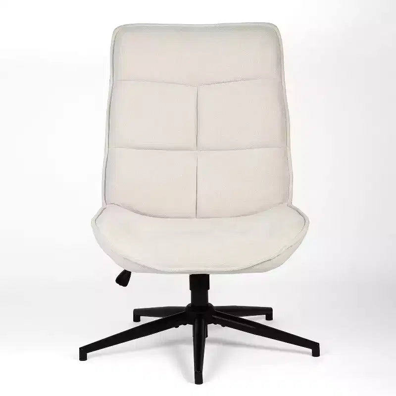Swivel Accent Chair for Small Spaces, Upholstered, Beige