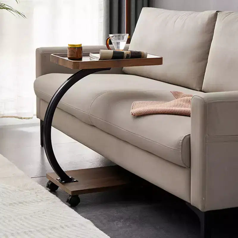 C Table End Table Adjustable Height, 360Swivel TV Tray Table, Couch Tables That slide under, C Shaped Side Tables for Sofa, Bed, Chair