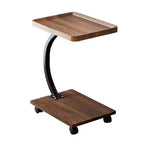 C Table End Table Adjustable Height, 360Swivel TV Tray Table, Couch Tables That slide under, C Shaped Side Tables for Sofa, Bed, Chair