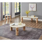 Natural Burl Wood End Table