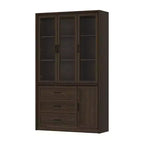 Modern Kitchen Hutch with Glass Doors, Multi-Drawer Kitchen Organizer, Kitchen Pantry with Storage, Easy Assembly