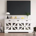 70 Sideboard Buffet Cabinet, Kitchen Pantry Storage Cabinet with 3 Drawers, Wooden Coffee Bar Cabinet, Entryway Console Table for Dining Living Room