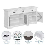 70 Sideboard Buffet Cabinet, Kitchen Pantry Storage Cabinet with 3 Drawers, Wooden Coffee Bar Cabinet, Entryway Console Table for Dining Living Room