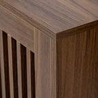 Extendable TV Stand Cat Furniture TV Media Console Cat House Litter Box Enclosure with Cat Scratcher, Walnut