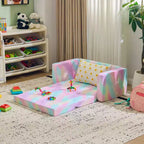 1-Piece Full Sponge Kids Double Folding Sofa Bed