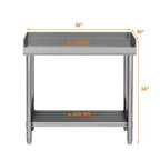 Stainless Steel Table, 36x30 Inch NSF Commercial Prep Table with Backsplash - Heavy-Duty Workstation for Restaurant Home Hotel