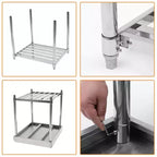 Stainless Steel Table, 36x30 Inch NSF Commercial Prep Table with Backsplash - Heavy-Duty Workstation for Restaurant Home Hotel