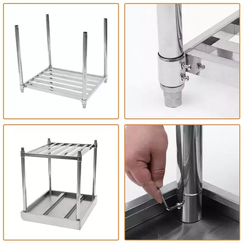 Stainless Steel Table, 36x30 Inch NSF Commercial Prep Table with Backsplash - Heavy-Duty Workstation for Restaurant Home Hotel