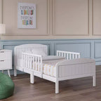 Toddler Bed, Solid Wood with Safety Rails, Easy Assembly