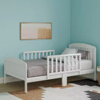 Toddler Bed, Solid Wood with Safety Rails, Easy Assembly