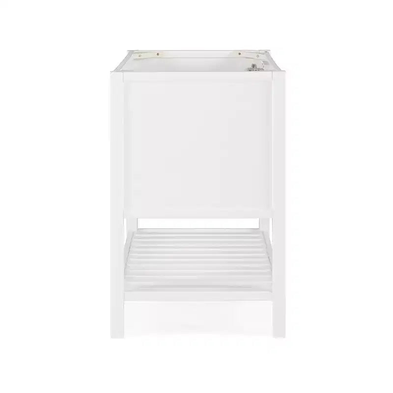 36 in. Bathroom Vanity without Top, Freestanding Shaker Cabinet with Soft-Close Doors and Slatted Bottom Shelf, White