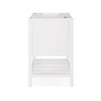 36 in. Bathroom Vanity without Top, Freestanding Shaker Cabinet with Soft-Close Doors and Slatted Bottom Shelf, White