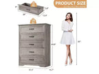 6 Drawer Dresser for Bedroom, Chest of Drawers, Farmhouse Modern Wooden Dresser, Storage Organizer