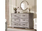 6 Drawer Dresser for Bedroom, Chest of Drawers, Farmhouse Modern Wooden Dresser, Storage Organizer