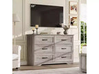 6 Drawer Dresser for Bedroom, Chest of Drawers, Farmhouse Modern Wooden Dresser, Storage Organizer
