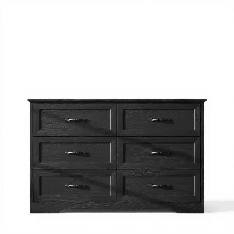 6 Drawer Dresser for Bedroom, Chest of Drawers, Farmhouse Modern Wooden Dresser, Storage Organizer