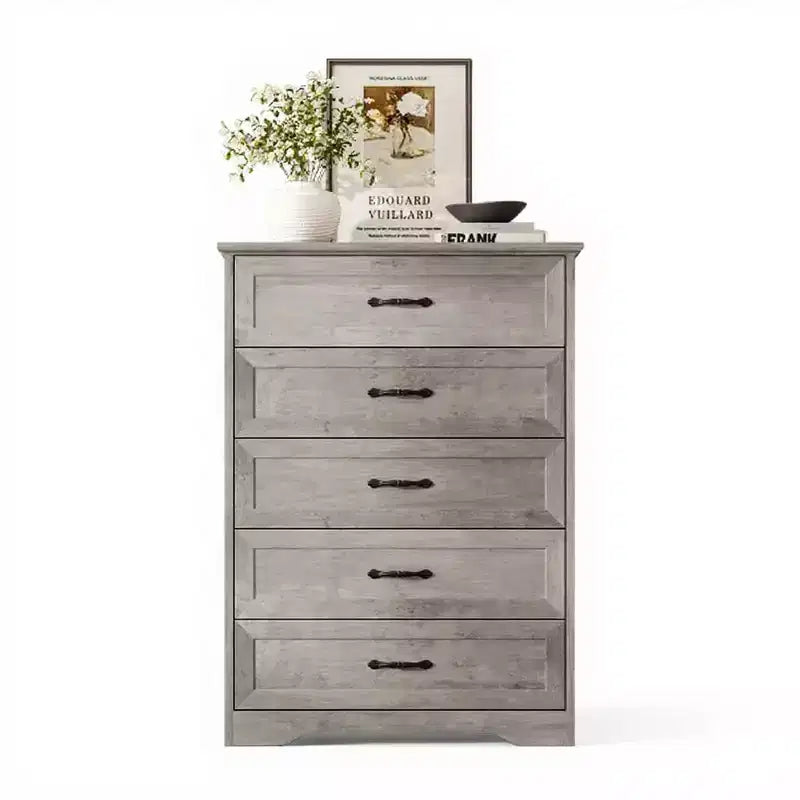 6 Drawer Dresser for Bedroom, Chest of Drawers, Farmhouse Modern Wooden Dresser, Storage Organizer