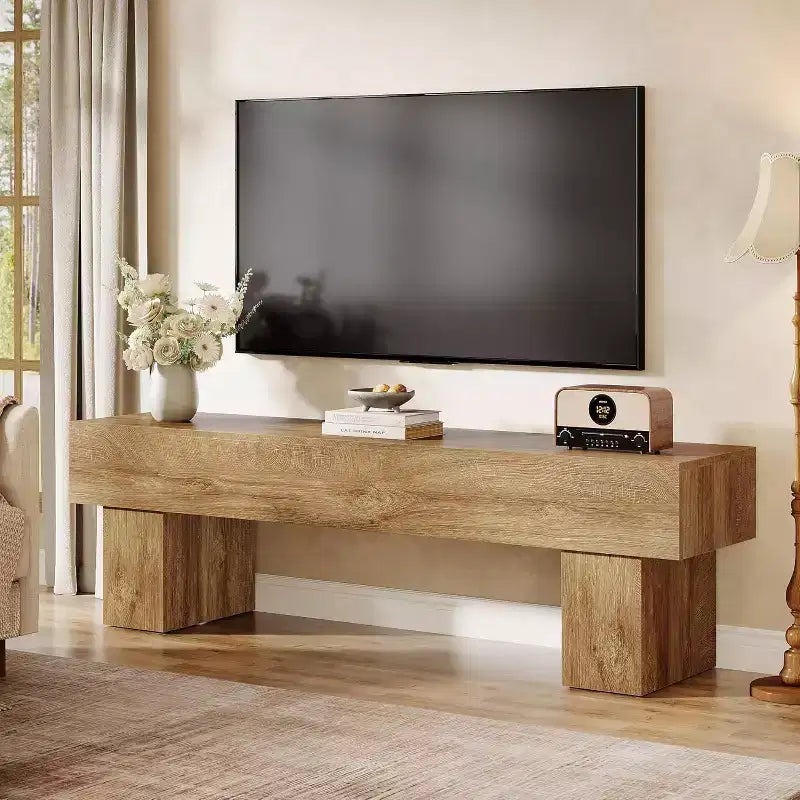 63 TV Stand Entertainment Center, Low TV Console for Living Room, Long Media Console Television Stands for 55/60/65 Inches TV