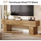 63 TV Stand Entertainment Center, Low TV Console for Living Room, Long Media Console Television Stands for 55/60/65 Inches TV
