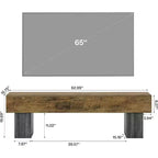63 TV Stand Entertainment Center, Low TV Console for Living Room, Long Media Console Television Stands for 55/60/65 Inches TV