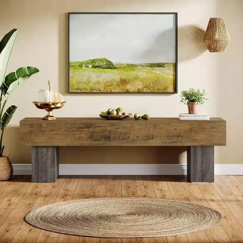 63 TV Stand Entertainment Center, Low TV Console for Living Room, Long Media Console Television Stands for 55/60/65 Inches TV