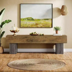 63 TV Stand Entertainment Center, Low TV Console for Living Room, Long Media Console Television Stands for 55/60/65 Inches TV