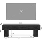 63 TV Stand Entertainment Center, Low TV Console for Living Room, Long Media Console Television Stands for 55/60/65 Inches TV