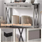 Rattan Console Table for Entryway - Boho Entryway Table with Storage and Drawers, Small Entry Tables, 43"