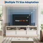70 inch TV Stand for 80 TVs, Mid Century Modern Entertainment Center with Storage Drawer & Open Shelves