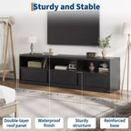 70 inch TV Stand for 80 TVs, Mid Century Modern Entertainment Center with Storage Drawer & Open Shelves