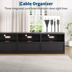 70 inch TV Stand for 80 TVs, Mid Century Modern Entertainment Center with Storage Drawer & Open Shelves