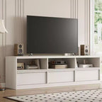 70 inch TV Stand for 80 TVs, Mid Century Modern Entertainment Center with Storage Drawer & Open Shelves