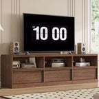 70 inch TV Stand for 80 TVs, Mid Century Modern Entertainment Center with Storage Drawer & Open Shelves