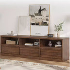70 inch TV Stand for 80 TVs, Mid Century Modern Entertainment Center with Storage Drawer & Open Shelves