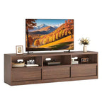 70 inch TV Stand for 80 TVs, Mid Century Modern Entertainment Center with Storage Drawer & Open Shelves
