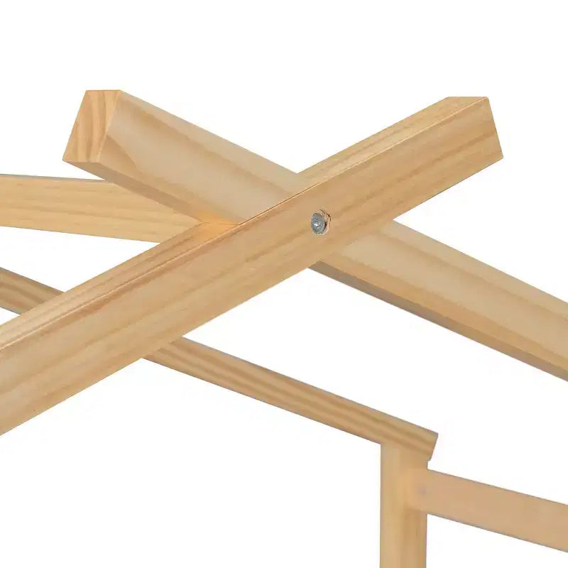 Twin Size Wooden House Bed with Twin Size Trundle