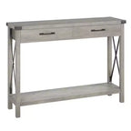 31 inch Console Table with Drawers and Open Shelf, 2-Tier Narrow Sofa Table for Entryway, Living Room, Corridor