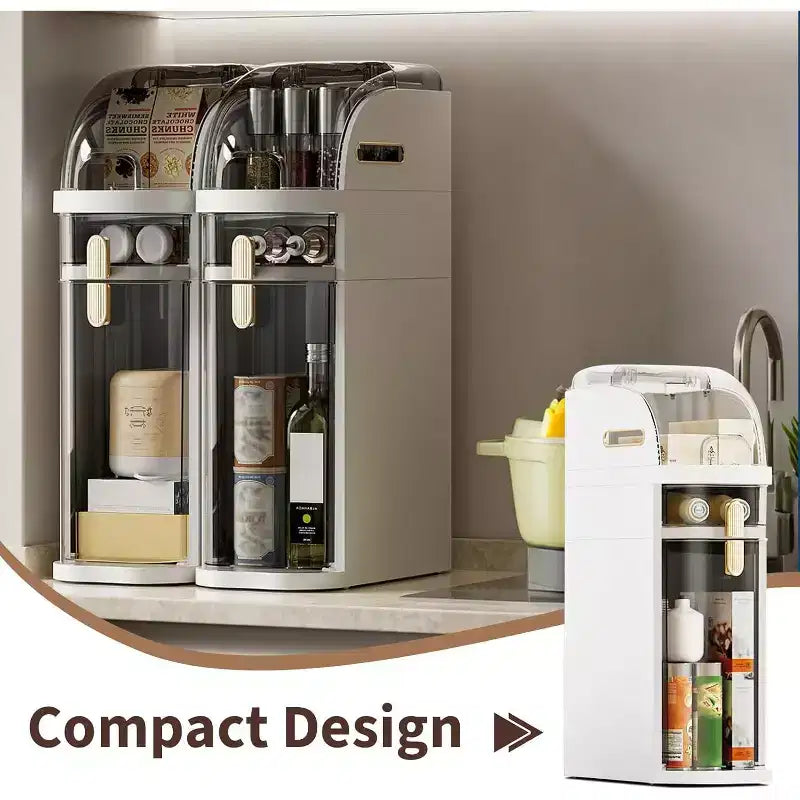4-Tier Slim Bathroom Storage Cabinet, Waterproof Narrow Floor Cabinet, Bathroom Storage Organizer for Small Spaces, Laundry, Kitchen, Office