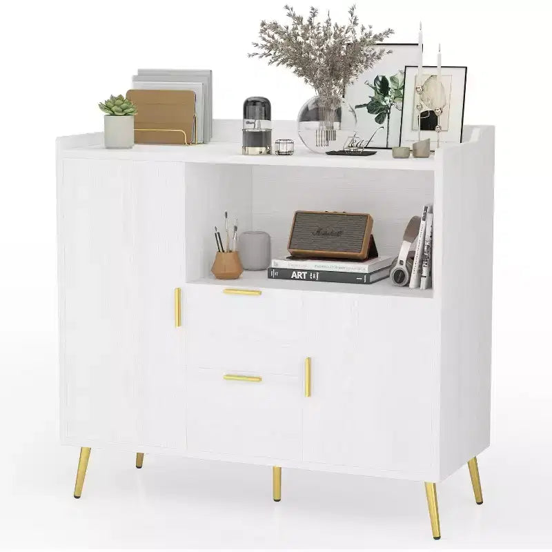 40" Buffet Sideboard Cabinet with Storage, 2 Drawers & 2 Doors, Coffee Bar Kitchen Storage Cabinet for Dining Room, Entryway