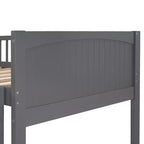 Twin L-Shaped Wood Bunk Beds with 3 Storage Drawers, Twin over Twin Wooden Triple Loft bedframe for 3 Kids