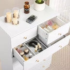 Modern Simple 4-Drawer Nightstand White