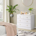 Modern Simple 4-Drawer Nightstand White