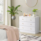 Modern Simple 4-Drawer Nightstand White