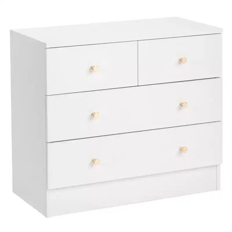 Modern Simple 4-Drawer Nightstand White