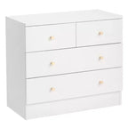 Modern Simple 4-Drawer Nightstand White