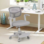 Kids Desk Chair Children Study Chair with Adjustable Height, Armrest & Footrest Purple/Pink/Green/Gray/Blue