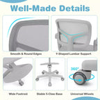 Kids Desk Chair Children Study Chair with Adjustable Height, Armrest & Footrest Purple/Pink/Green/Gray/Blue